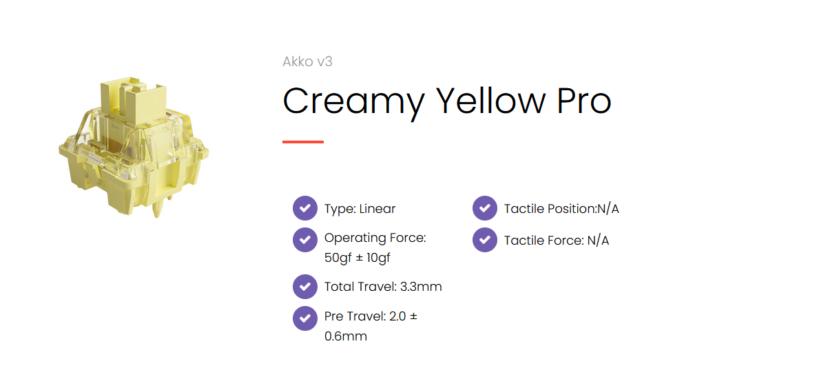 Akko V3 Creamy Yellow Pro Switch